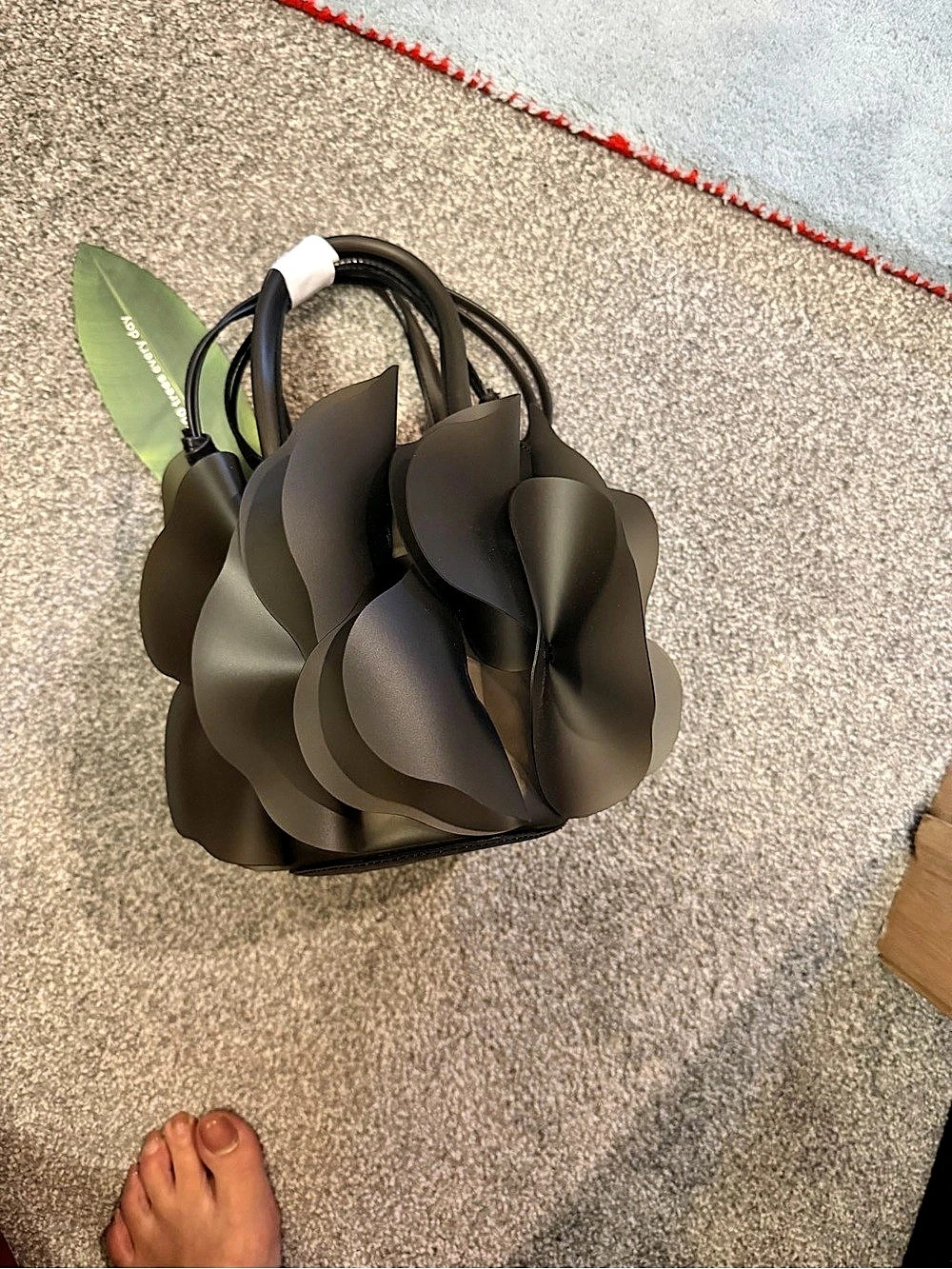 FARM RIO Jelly Flower Bag Shoulder Bag Black NWT - Picture 6 of 6